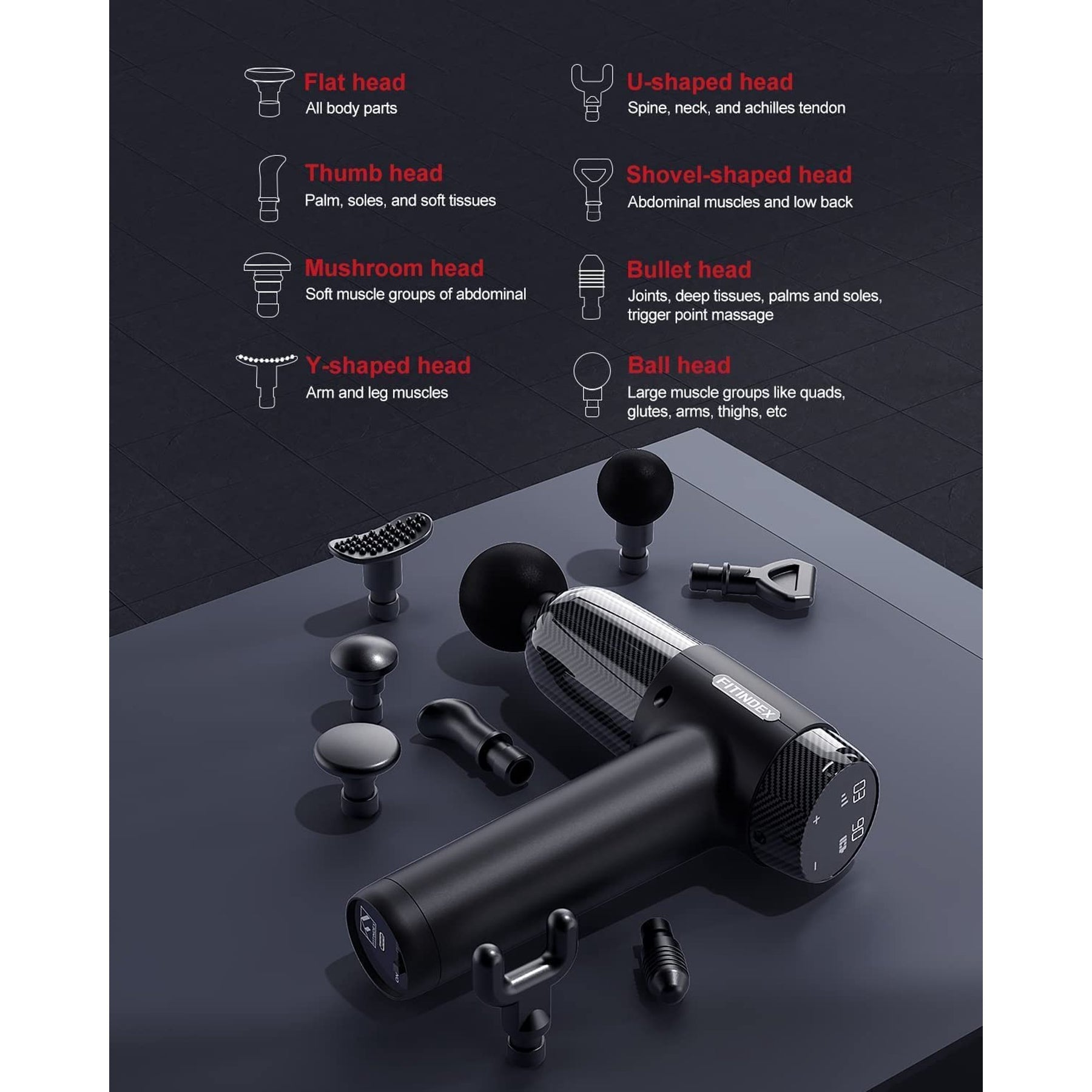 FITINDEX FB-01 Deep Tissue Handheld Massager
