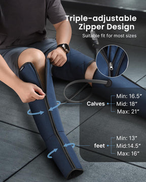 FITINDEX Leg Massager, Thigh Foot and Calf Compression Massager for Circulation and Pain Relief, Help with Muscle Fatigue,4 Intensities 6 Modes 2 Timers Gift for Mom Dad