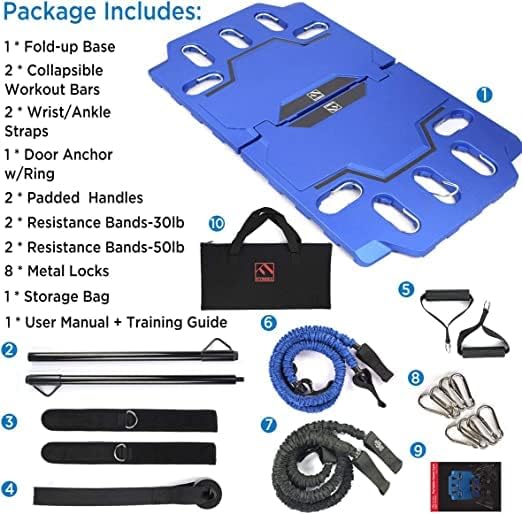  FITINDEX Portable Home Gym - Exercise Equipment with