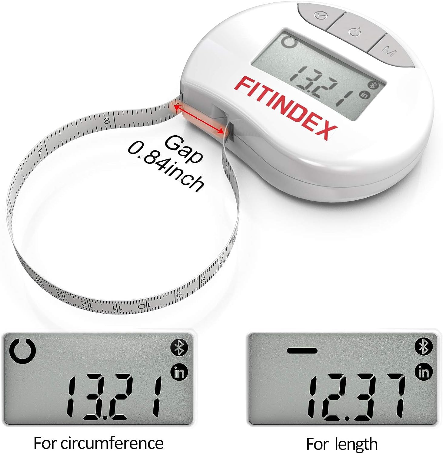 150cm Digital Body Tape Bluetooth APP Measure LED Electronic