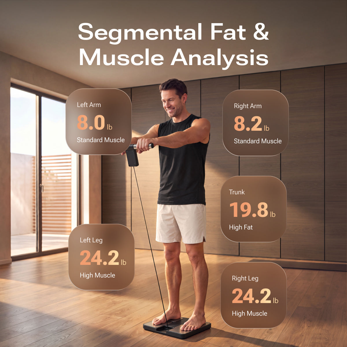 Segmental fat and muscle analysis