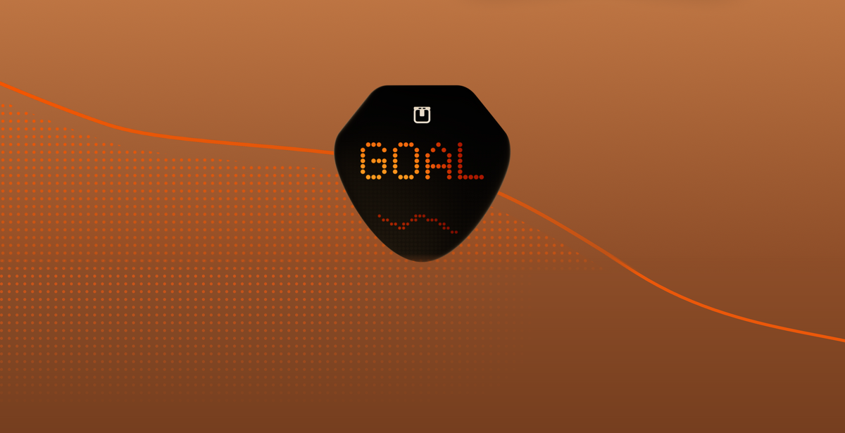 Scale display showing GOAL over a descending weight trend