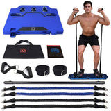 Home Gym With Resistance Bands & Workout Bar